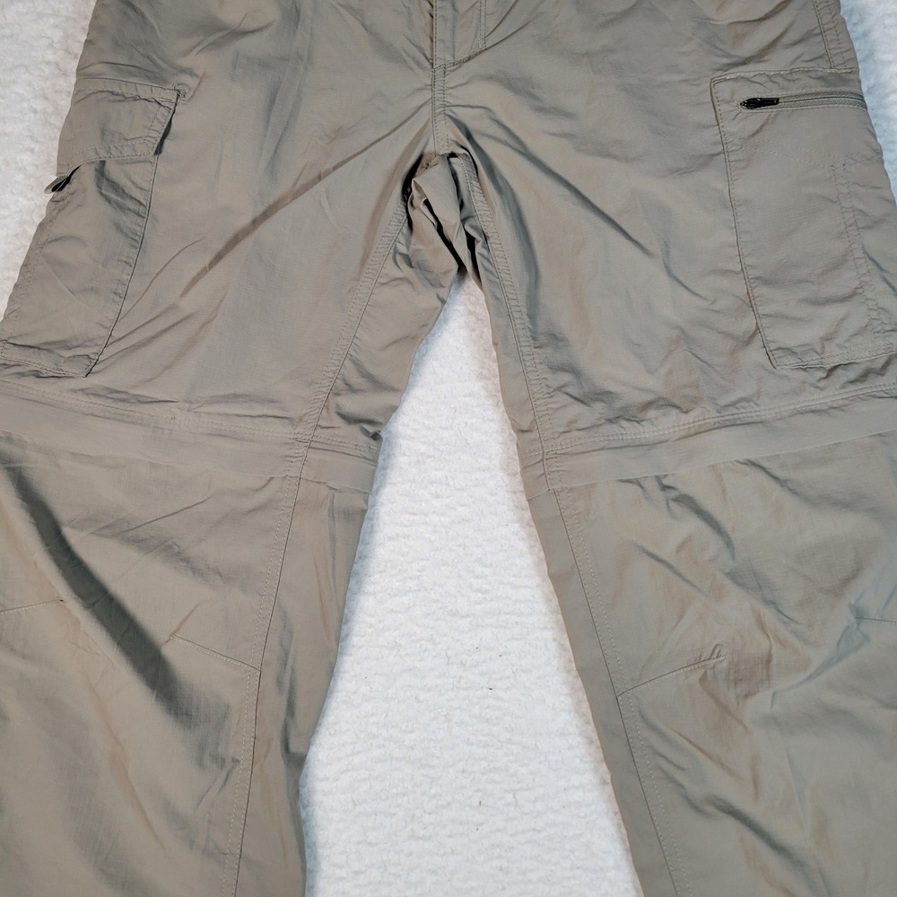 Columbia Convertible Cargo Pants Mens 36x30 Khaki Tan Hiking Zip Off Ripstop - Picture 5 of 16